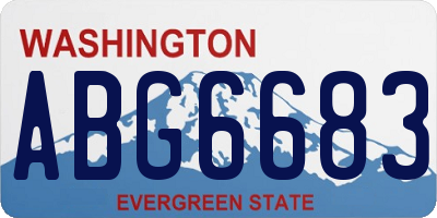 WA license plate ABG6683