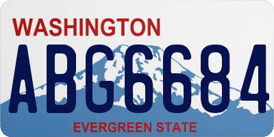 WA license plate ABG6684
