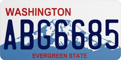WA license plate ABG6685