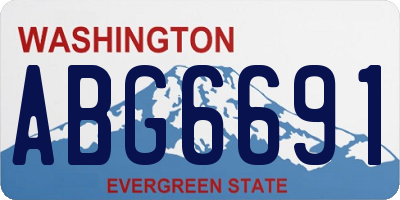 WA license plate ABG6691