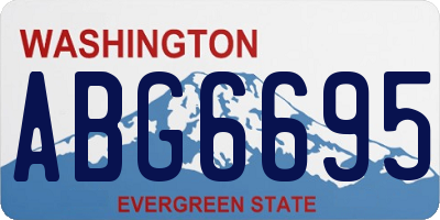 WA license plate ABG6695