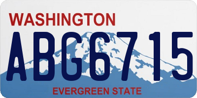 WA license plate ABG6715