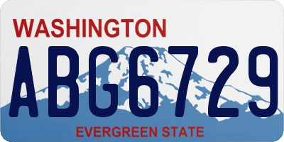 WA license plate ABG6729
