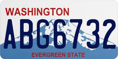 WA license plate ABG6732