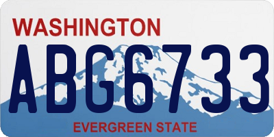 WA license plate ABG6733