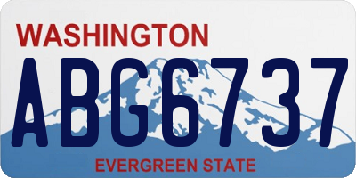 WA license plate ABG6737