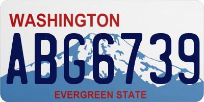 WA license plate ABG6739