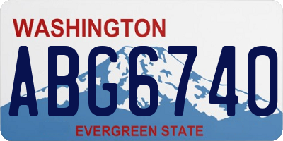 WA license plate ABG6740