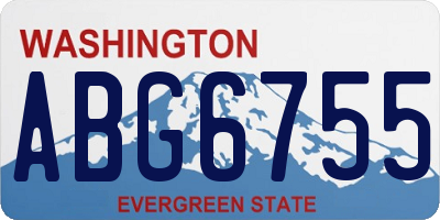WA license plate ABG6755