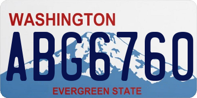 WA license plate ABG6760