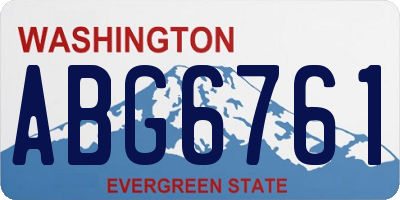 WA license plate ABG6761