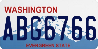 WA license plate ABG6766