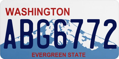 WA license plate ABG6772