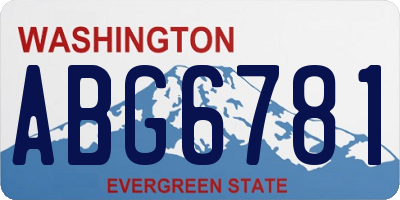 WA license plate ABG6781