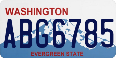 WA license plate ABG6785