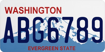 WA license plate ABG6789