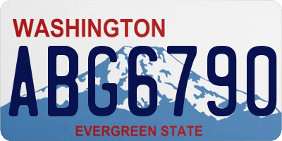 WA license plate ABG6790