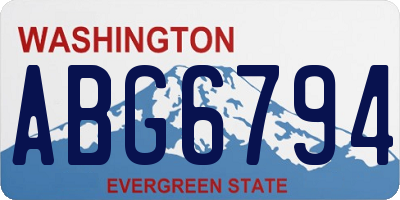 WA license plate ABG6794