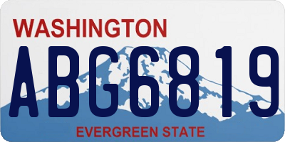 WA license plate ABG6819