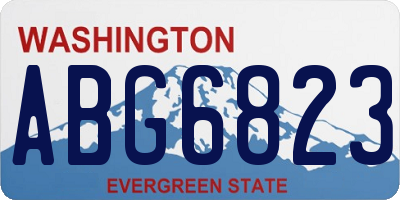 WA license plate ABG6823