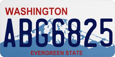 WA license plate ABG6825