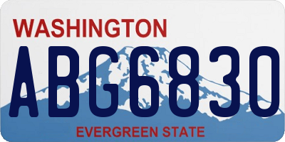 WA license plate ABG6830