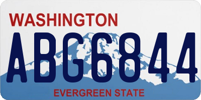 WA license plate ABG6844