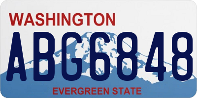 WA license plate ABG6848