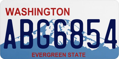 WA license plate ABG6854
