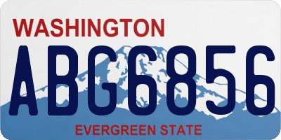 WA license plate ABG6856