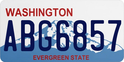 WA license plate ABG6857