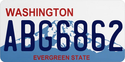 WA license plate ABG6862