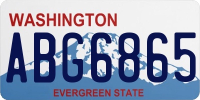 WA license plate ABG6865