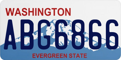WA license plate ABG6866