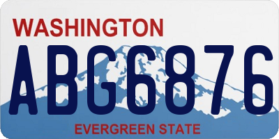 WA license plate ABG6876