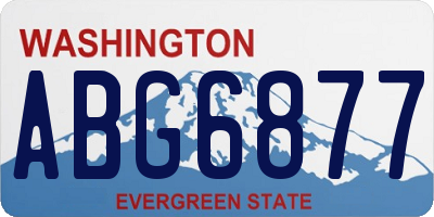 WA license plate ABG6877