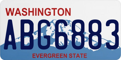WA license plate ABG6883