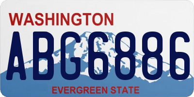 WA license plate ABG6886