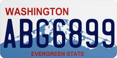 WA license plate ABG6899