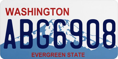 WA license plate ABG6908