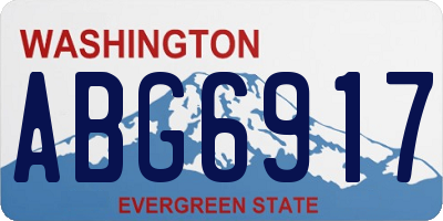 WA license plate ABG6917