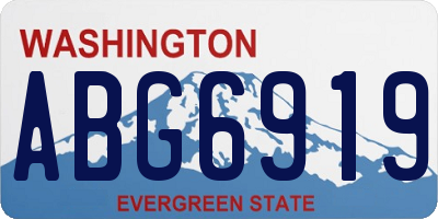 WA license plate ABG6919