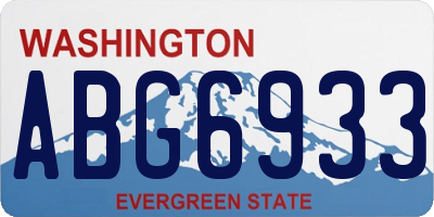 WA license plate ABG6933