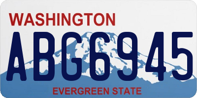 WA license plate ABG6945