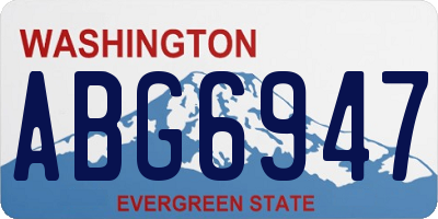 WA license plate ABG6947