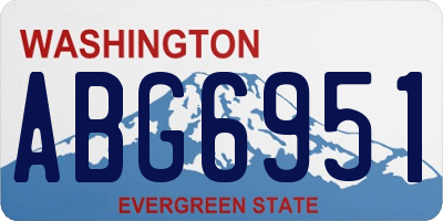 WA license plate ABG6951
