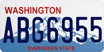 WA license plate ABG6955