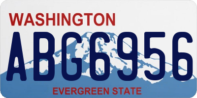 WA license plate ABG6956