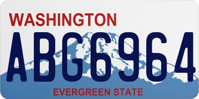 WA license plate ABG6964