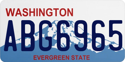 WA license plate ABG6965